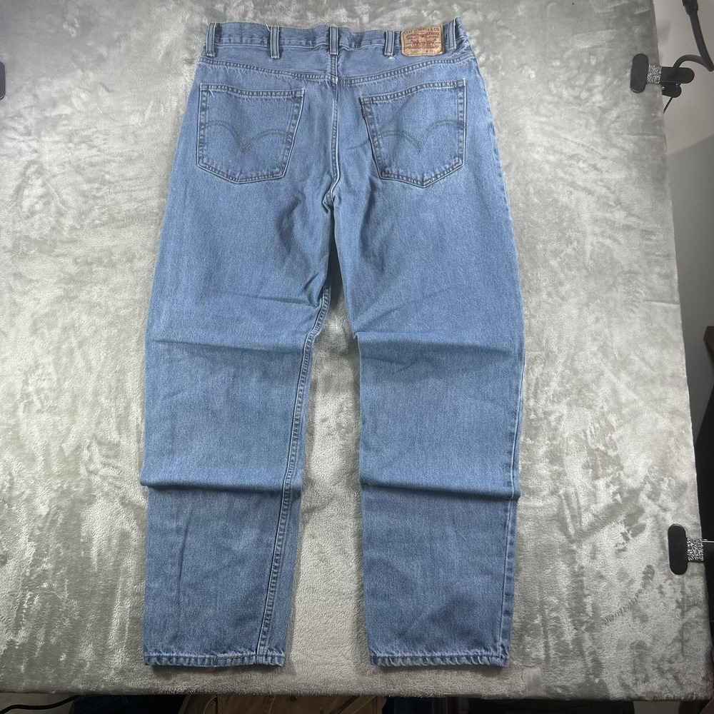 Levi's 550 Jeans Mens 38x34 Blue Med Wash Relaxed Tapered Denim Pants Casual